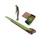 Brown-Green Golf Putting Mat Practice Training Aid With Auto Ball Return